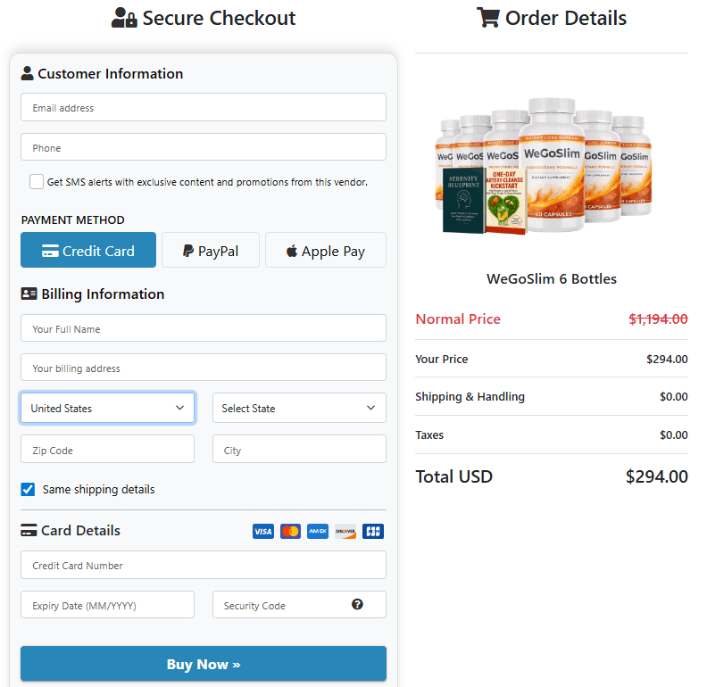 WeGoSlim-buy-page